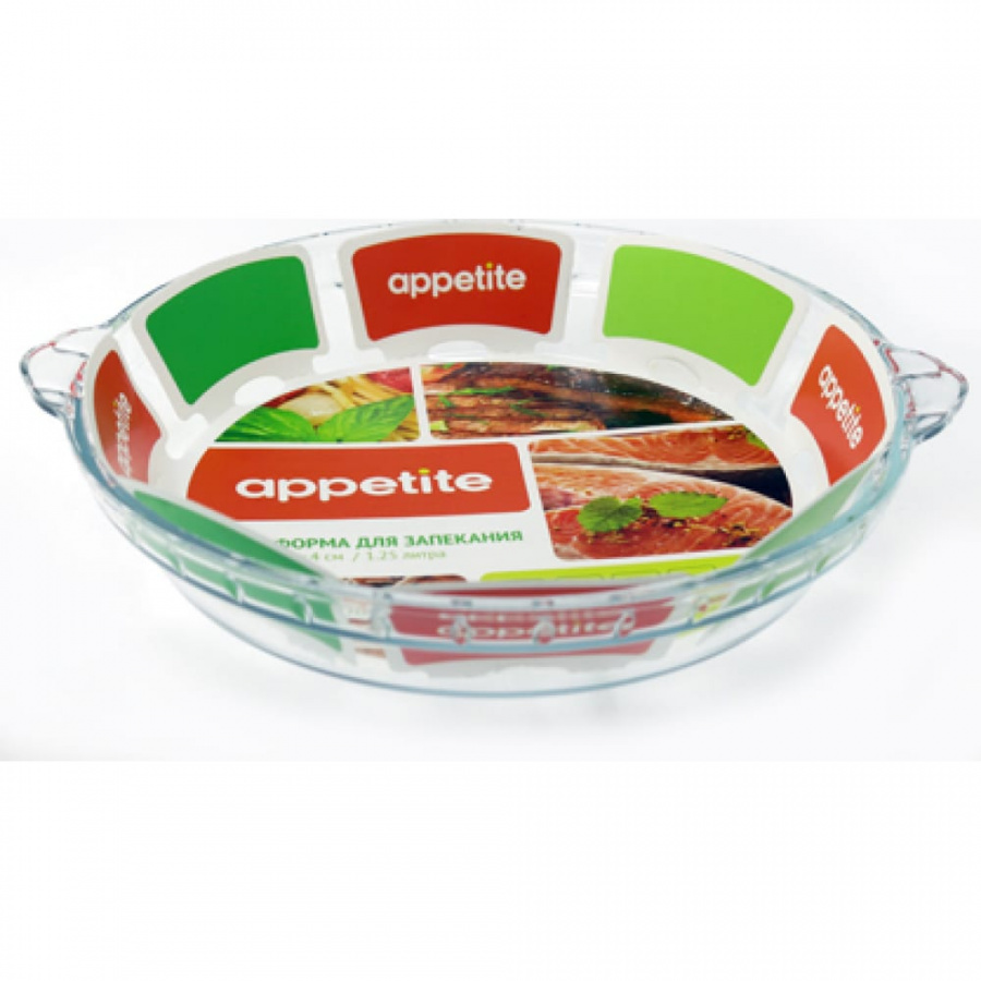 Круглая стеклянная форма appetite PL15