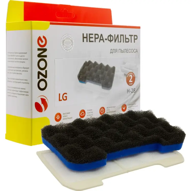 Набор микрофильтров для пылесоса LG OZONE H-28 Набор микрофильтров для пылесоса LG OZONE H-28