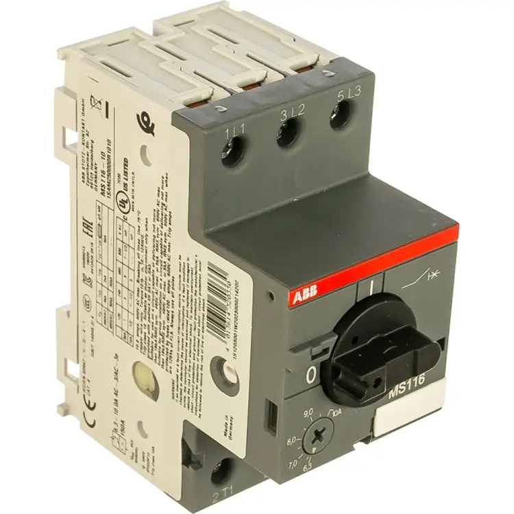 Автоматический выключатель защиты двигателя ABB MS-116-10.0 50kA 1SAM250000R1010