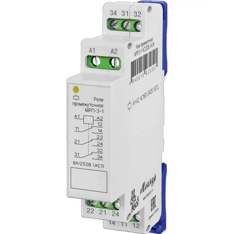 Реле промежуточное Меандр МРП-3-1 A8302-16936618