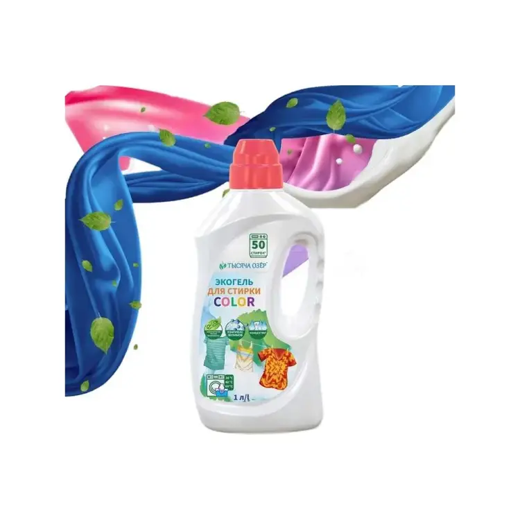 Гель для стирки для цветного белья с энзимами Тысяча озер ЭКО, 1л 1878