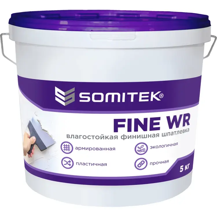 Влагостойкая финишная шпатлевка SOMITEK fine wr 36009 Влагостойкая финишная шпатлевка SOMITEK fine wr 36009