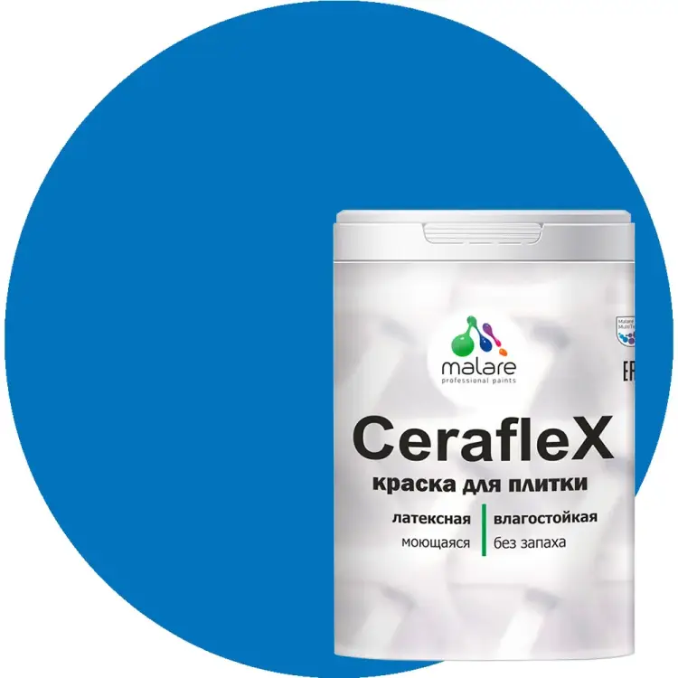 Латексная краска для кафельной и керамической плитки MALARE Ceraflex 2036755006705 Латексная краска для кафельной и керамической плитки MALARE Ceraflex 2036755006705