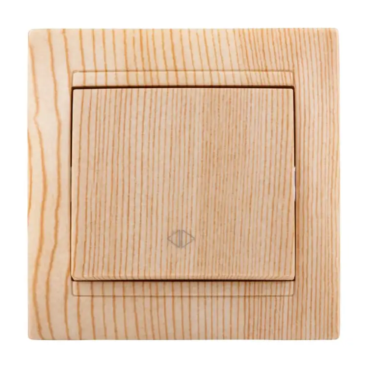 Перекрестный выключатель TDM ELECTRIC Лама, 1-клавишный, 10А, сосна SQ1815-0336