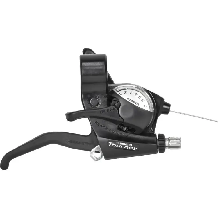 Шифтер/ручка тормоза Shimano TOURNEY ST-EF40-7R, правая, 7-пер, трос 2000мм, черный HQ-0013876