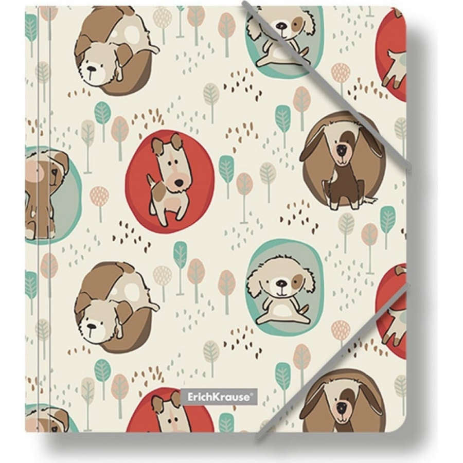 Пластиковая папка для тетрадей ErichKrause Little Dogs