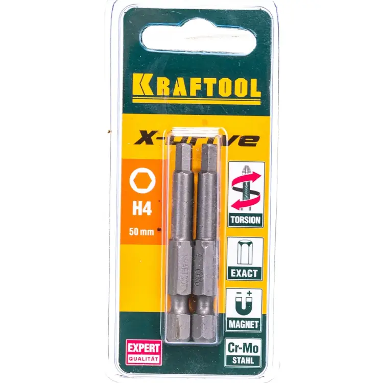 Торсионные кованые биты KRAFTOOL EXPERT 26127-4-50-2 Торсионные кованые биты KRAFTOOL EXPERT 26127-4-50-2