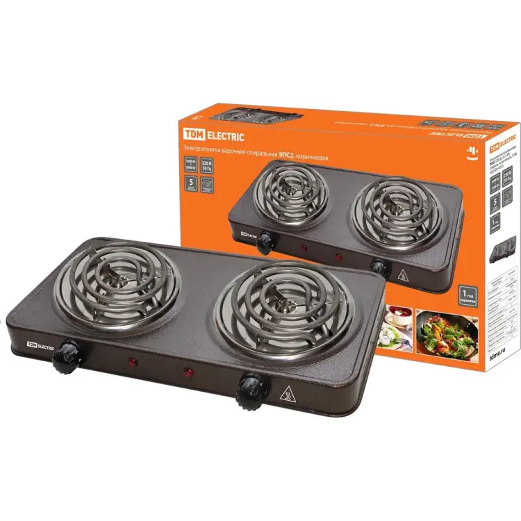 Двухконфорочная электроплитка TDM ELECTRIC ЭПС2 SQ2504-0015