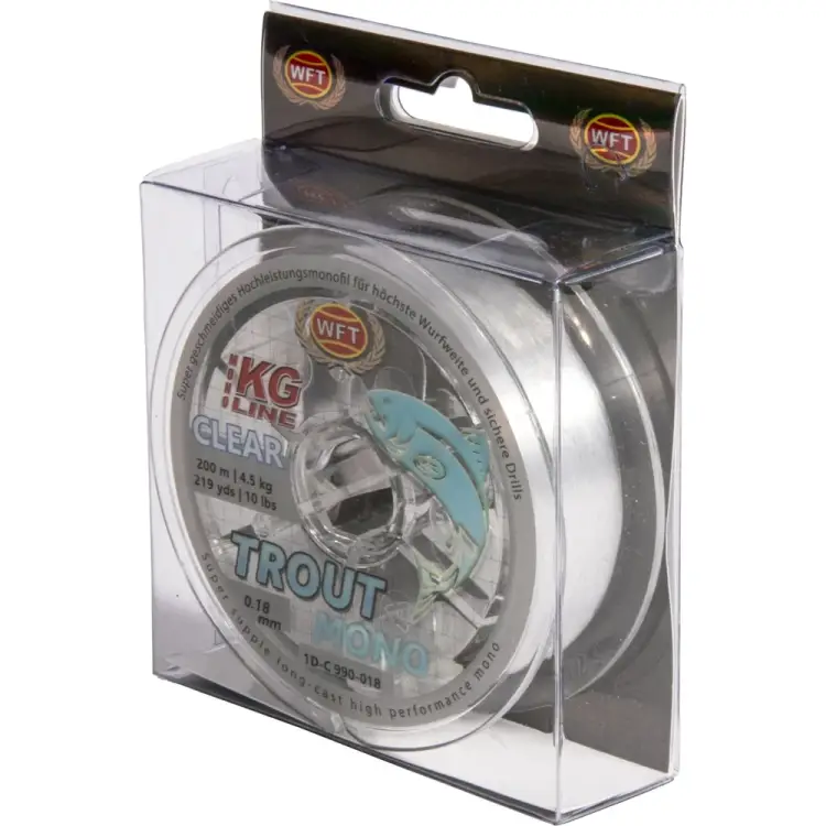 Леска WFT KG TROUT MONO Clear 200/018 1D-C-990-018