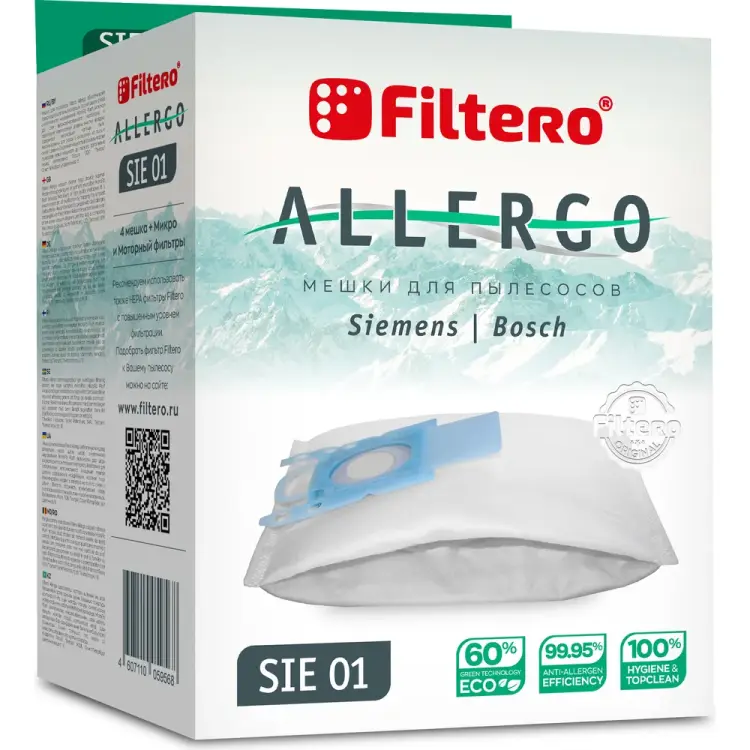 Мешки для пылесосов FILTERO SIE 01 (4) Allergo 5956 Мешки для пылесосов FILTERO SIE 01 (4) Allergo 5956