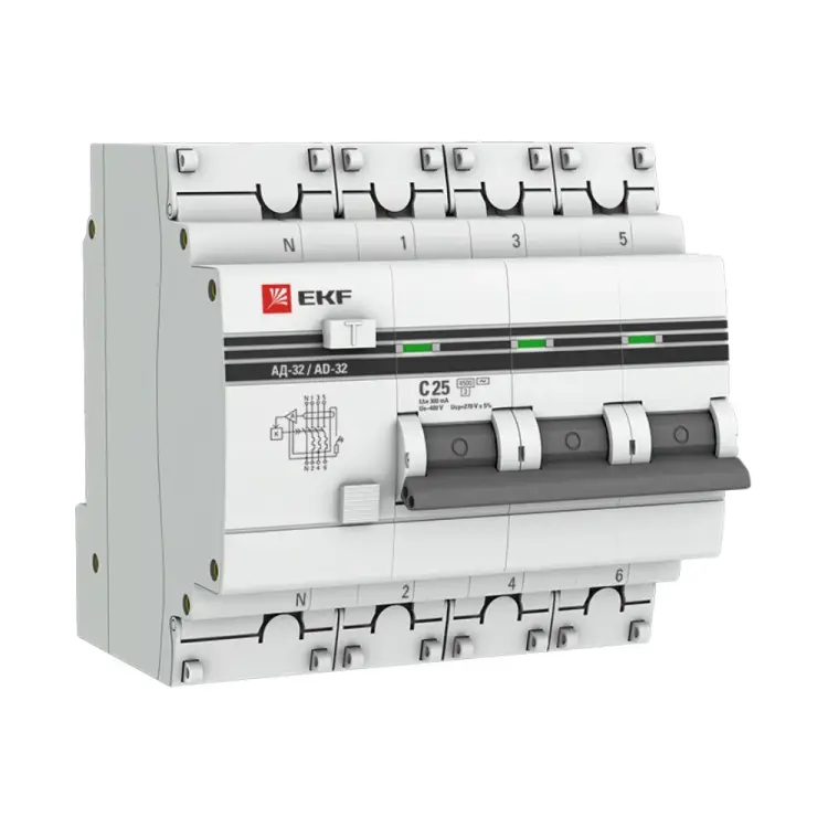 Дифференциальный автомат EKF АД-32 PROxima DA32-25-300-4P-pro