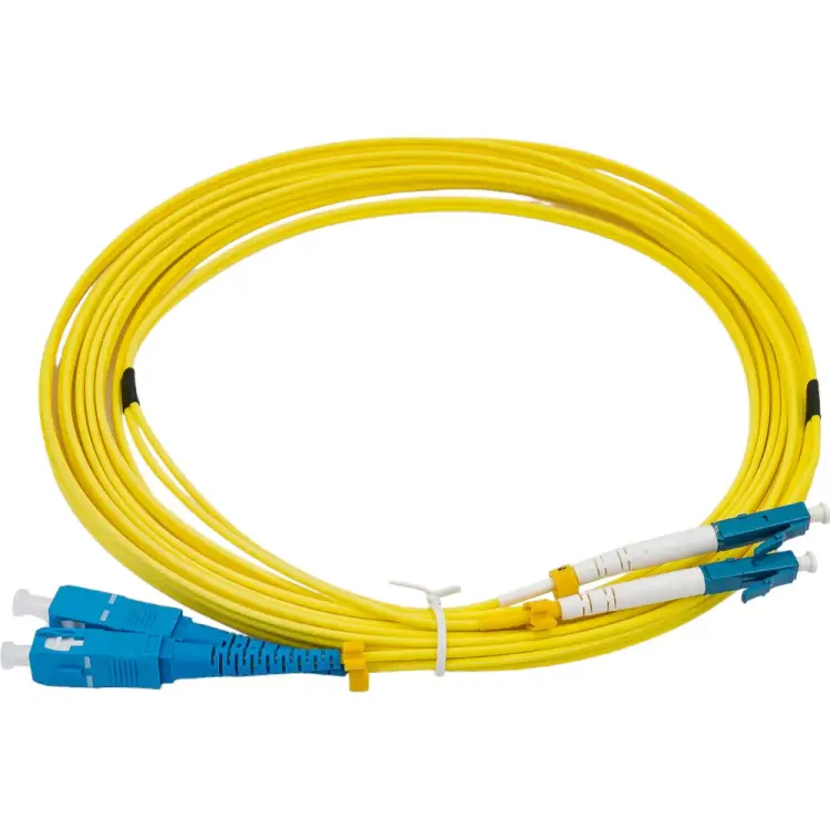 Волоконно-оптический патч-корд Hyperline FC-D2-9-LC/UR-SC/UR-H-5M-LSZH-YL 28390