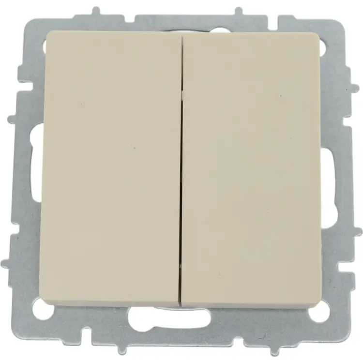 Двухклавишный выключатель IEK Brite вс10-2-0-бркр BR-V20-0-10-K10