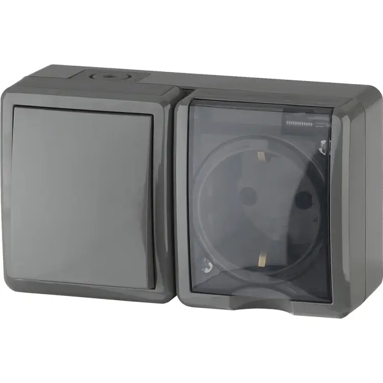 Блок розетка выключатель ЭРА 11-7401-03 Эксперт Б0020734