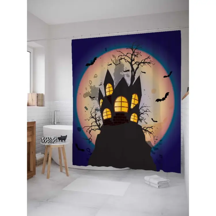 Шторка-занавеска для ванной JOYARTY Дворец на холме sc_6004