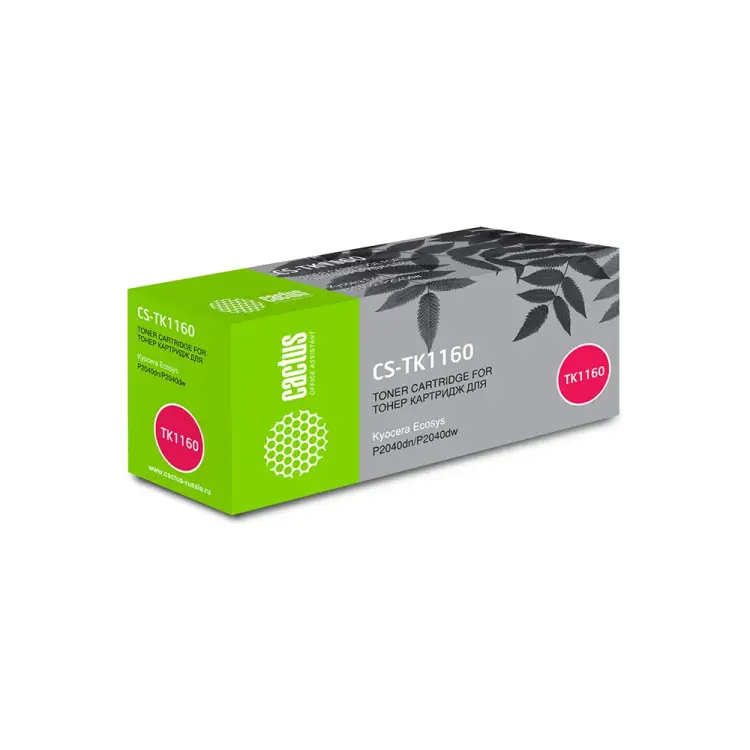 Лазерный картридж для kyocera ecosys p2040dn/p2040dw Cactus tk-1160 1000128 Лазерный картридж для kyocera ecosys p2040dn/p2040dw Cactus tk-1160 1000128