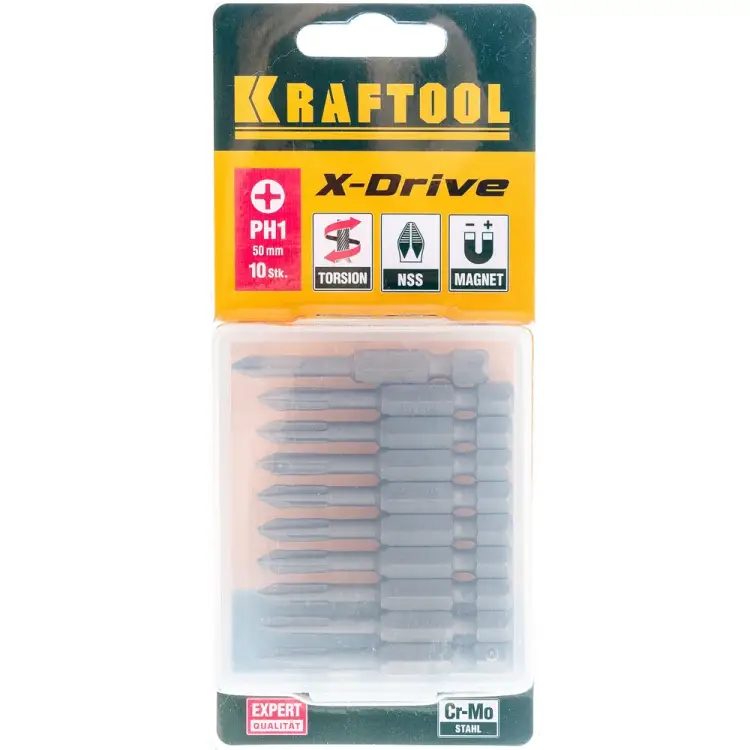 Биты KRAFTOOL EXPERT 26121-1-50-10 Биты KRAFTOOL EXPERT 26121-1-50-10