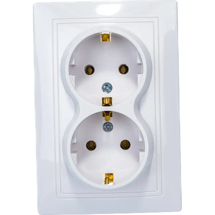 Двухместная розетка Smartbuy Венера SBE-01w-16-S2-Z-c