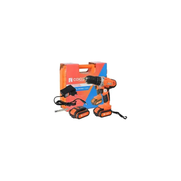 Аккумуляторный шуруповерт Союз ДШС-12-2К-ПРОМО