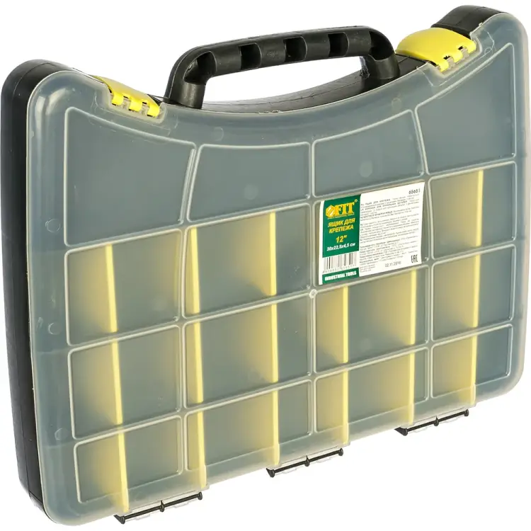 Пластиковый ящик для крепежа FIT 65651