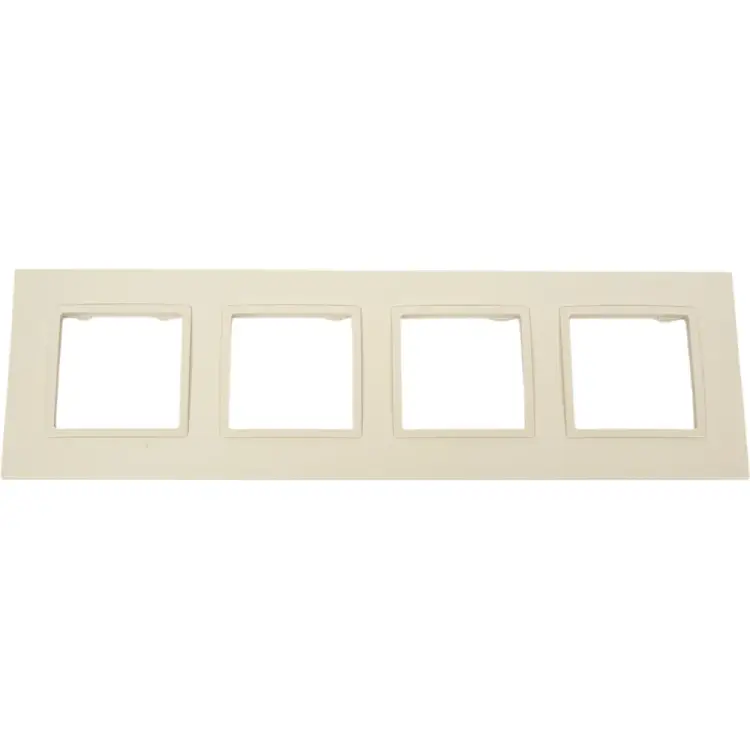 Рамка для розеток и выключателей ЭРА Elegance 14501402 Classic, на 4 поста, слоновая кость Б0060587