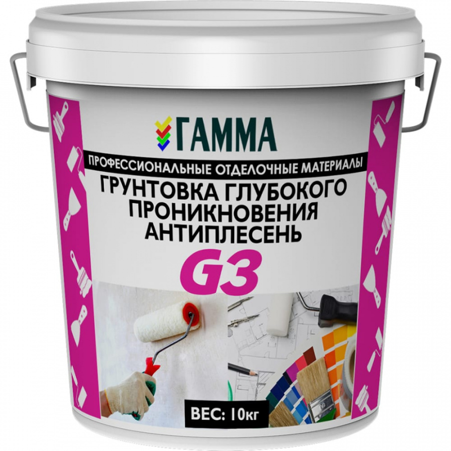 Грунтовка глубокого проникновения ГАММА Антиплесень G3