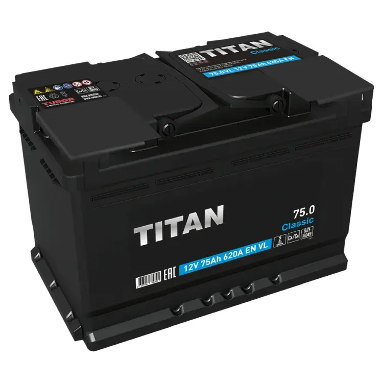 Аккумулятор TITAN CLASSIC 75.0 VL 4607008889895