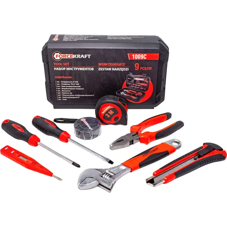 Набор шарнирно-губцевого инструмента Forcekraft FK-1009C(51102)