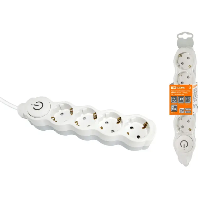 Бытовой удлинитель TDM ELECTRIC Люкс УЛ04В SQ1303-0182