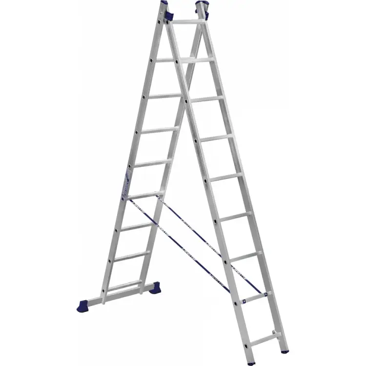 Двухсекционная универсальная алюминиевая двухсекционная лестница Алюмет H2 5209