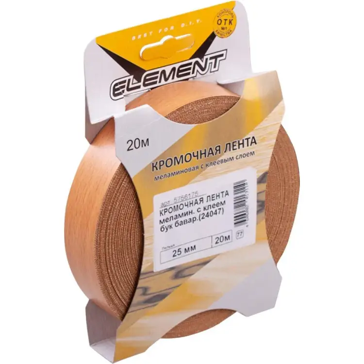 Меламиновая кромочная лента ELEMENT с клеем 25мм бук бавария 20 м 005210