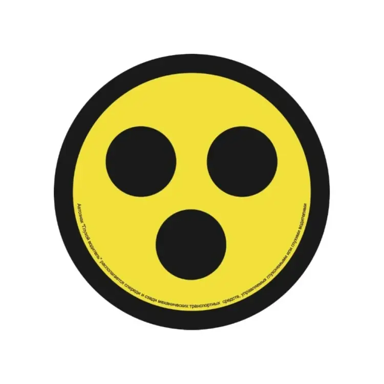 Круглая наклейка SKYWAY Глухой водитель S08101007