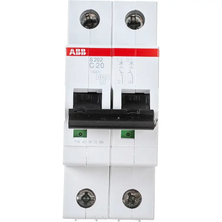 Модульный автомат ABB S202 2п C 20А 6кА 2CDS252001R0204