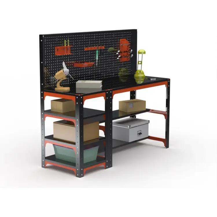 Стол металлический ООО Металекс серия KIT 750x1200x400 с боковыми полками, ОЧ 201244