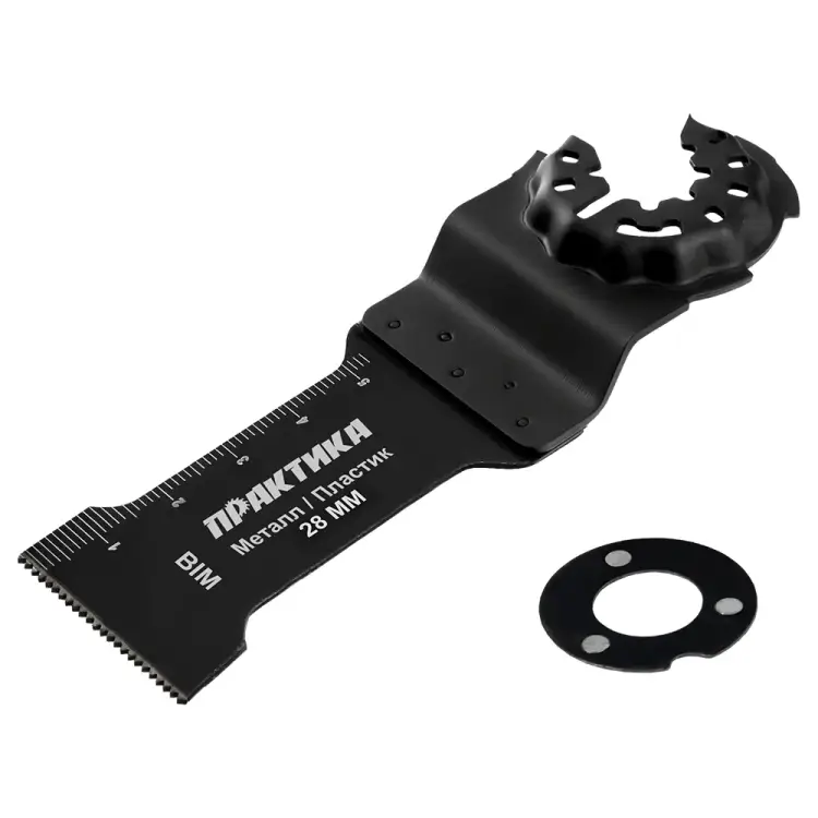 Режущая насадка для МФИ, по металлу и дереву ПРАКТИКА Т-образная, BiM, 28 мм, мелкий зуб 240-256