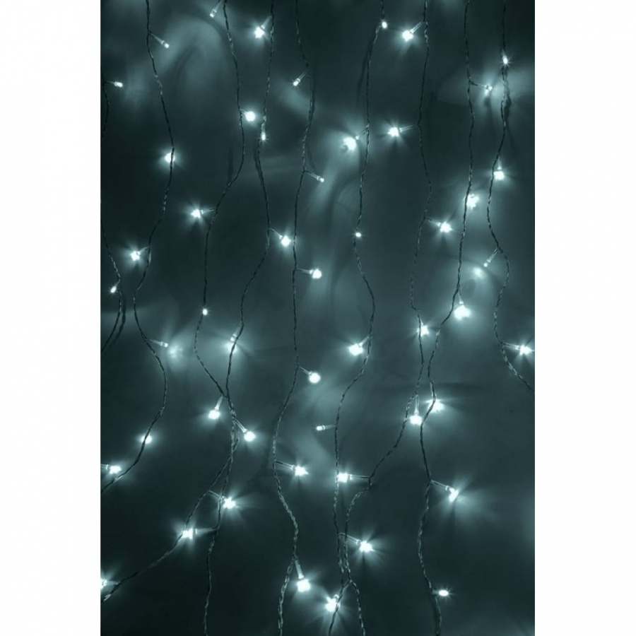 Гирлянда Neon-Night ДОЖДЬ занавес 1,5х1 м, прозрачный ПВХ, 96LED белые IP20