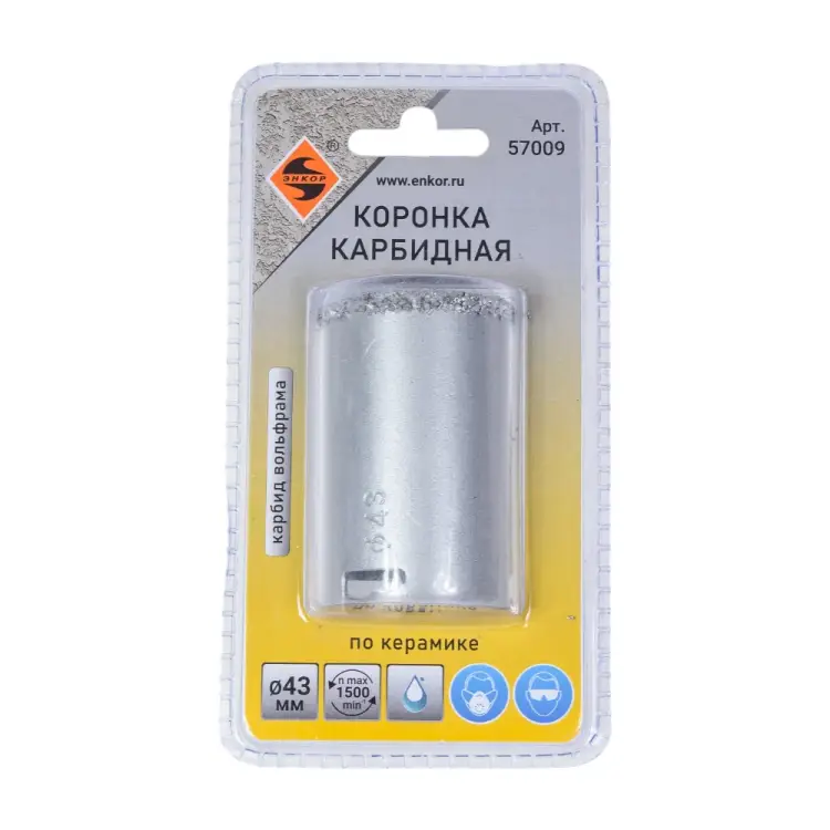 Карбидная коронка по керамике Энкор 57009