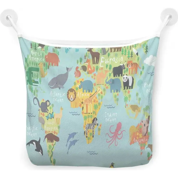 Настенная сетка-органайзер для ванной для игрушек JOYARTY Веселая карта tgb_11545