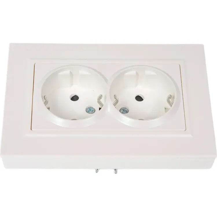 Двухместная розетка IEK Brite рсш12-3-брж BR-R24-16-K36-F