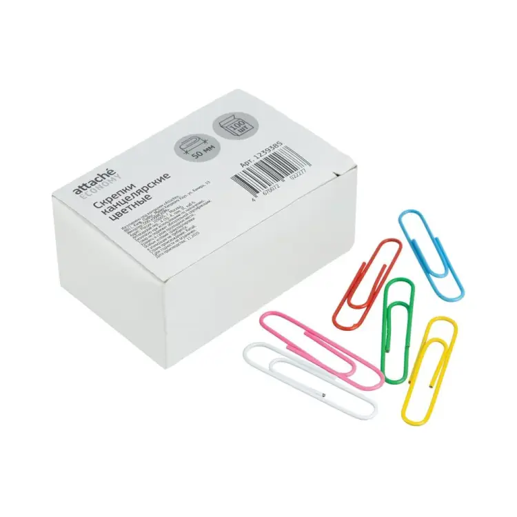 Полимерные негофрированные скрепки Attache Economy 1239385