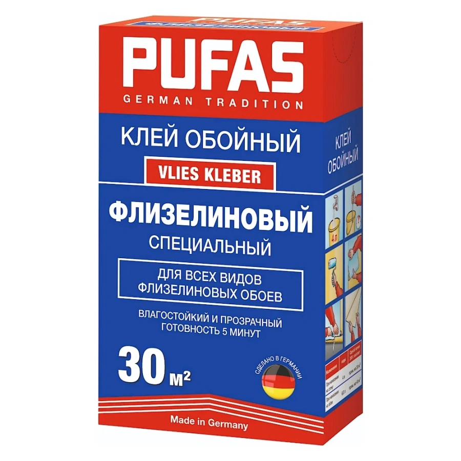 Специальный флизелиновый клей Pufas 023018092 Специальный флизелиновый клей Pufas 023018092