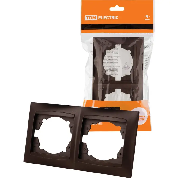 Горизонтальная двухпостовая рамка TDM ELECTRIC Лама SQ1815-0530