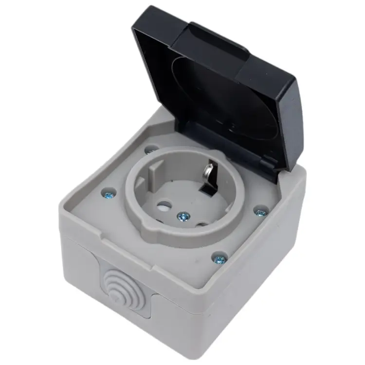 Накладная одинарная розетка ARTSUN PRO SO 16 -1Е-W/B