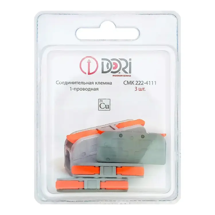 1-проводная соединительная клемма DORI смк 222-4111 42709 1-проводная соединительная клемма DORI смк 222-4111 42709