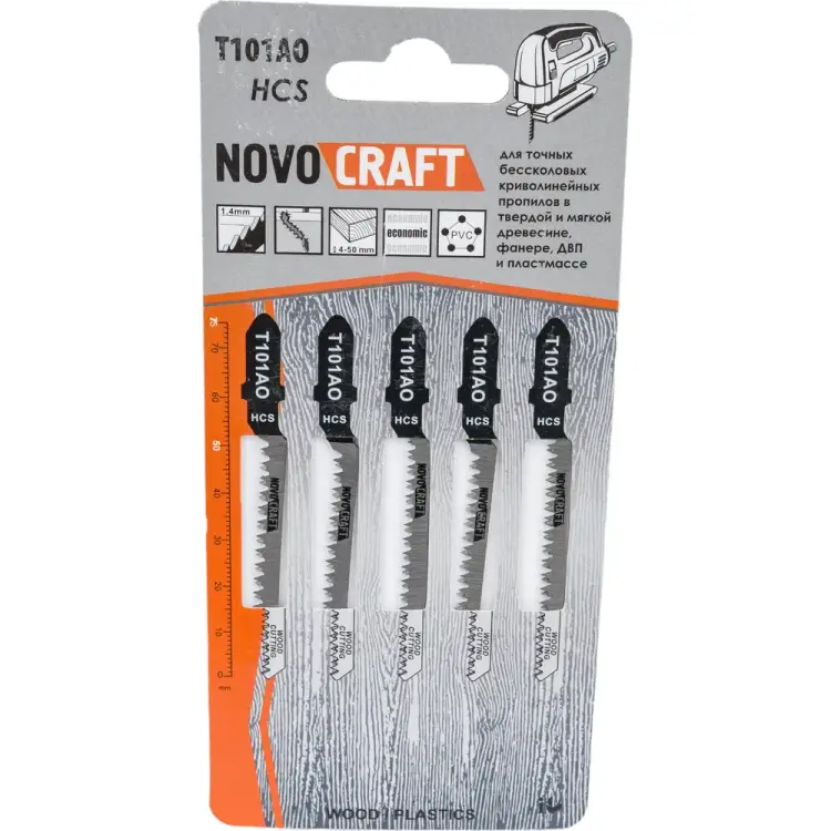 Пилка по дереву для лобзика NOVOCRAFT T 101 AO T101AOHCS Пилка по дереву для лобзика NOVOCRAFT T 101 AO T101AOHCS