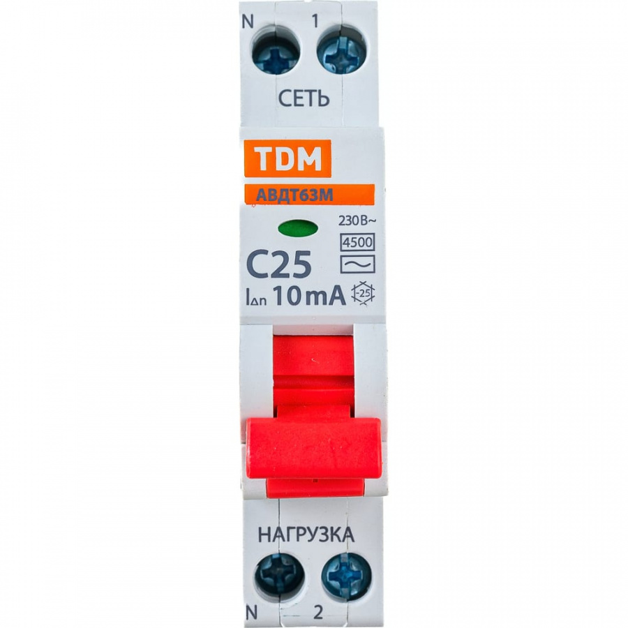 Автоматический выключатель дифференциального тока TDM SQ0202-0061