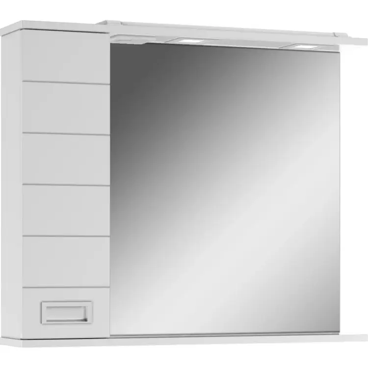 Левый шкаф-зеркало Домино Cube 80 DC5010HZ