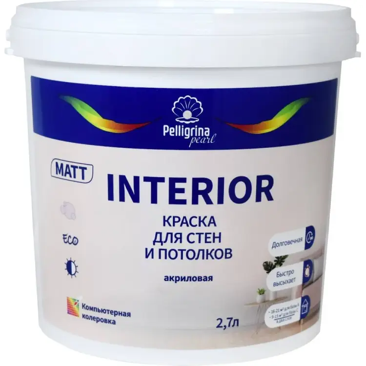 Краска для стен и потолков PELLIGRINA PAINT interior 256873 Краска для стен и потолков PELLIGRINA PAINT interior 256873