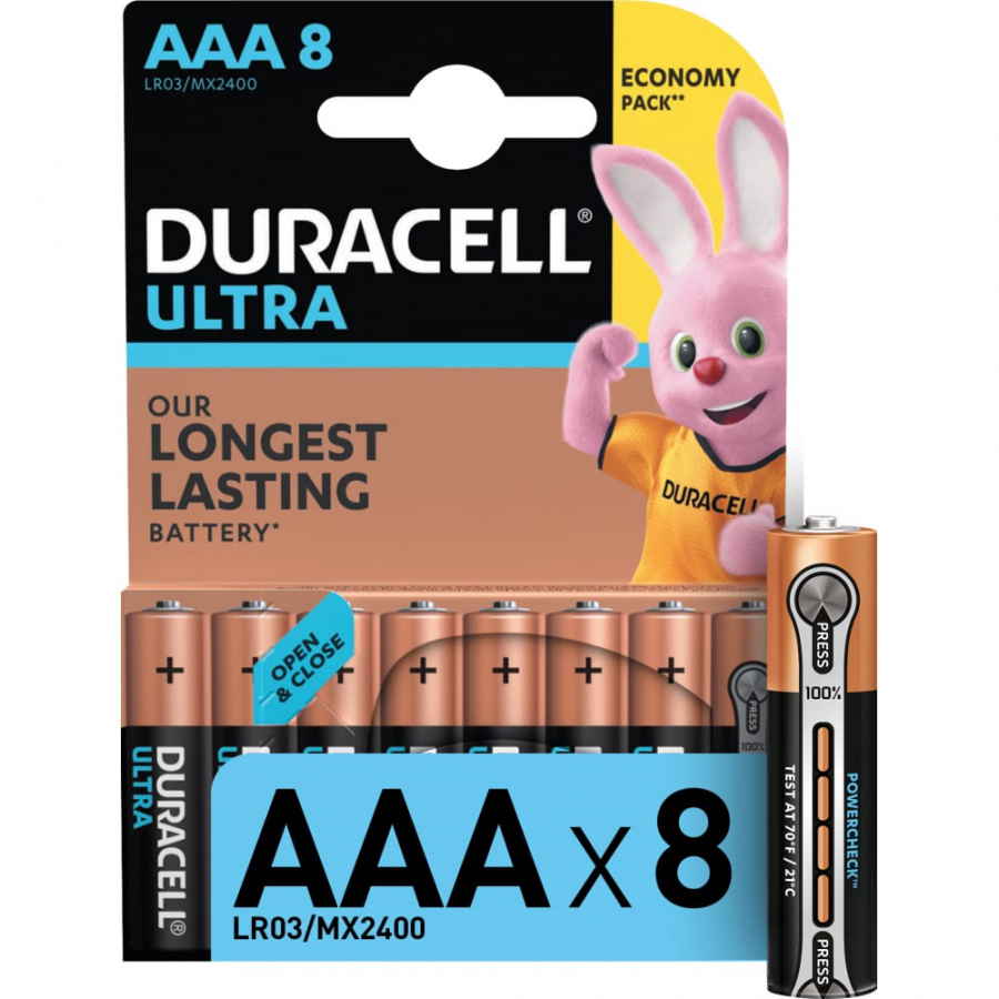 Батарейки Duracell LR03-8BL Ultra Power