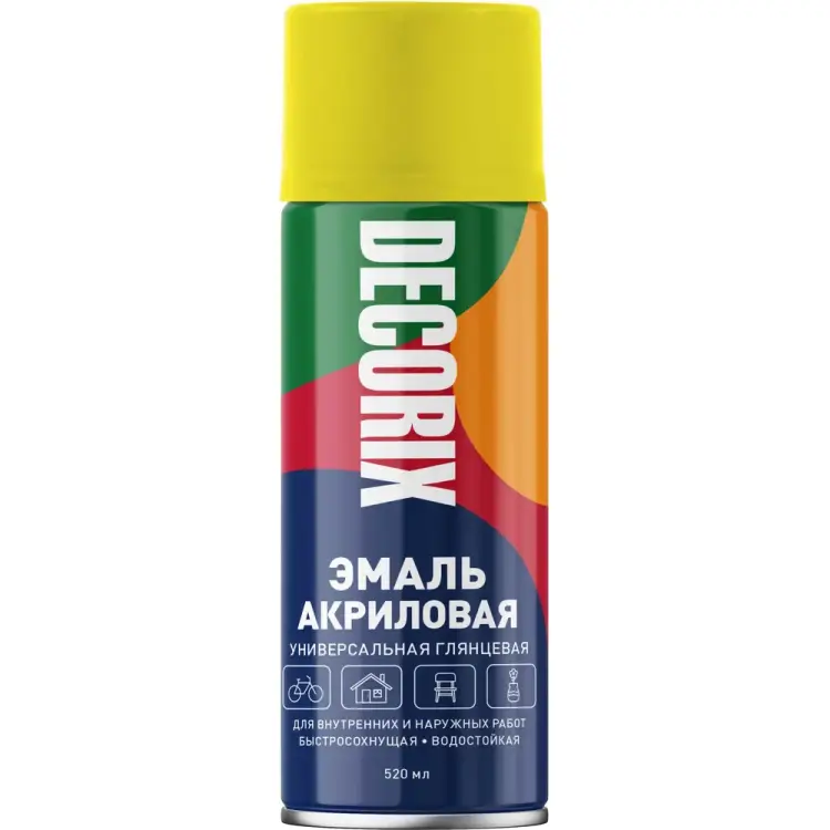 Универсальная аэрозольная акриловая эмаль Decorix 0101-07 DX Универсальная аэрозольная акриловая эмаль Decorix 0101-07 DX